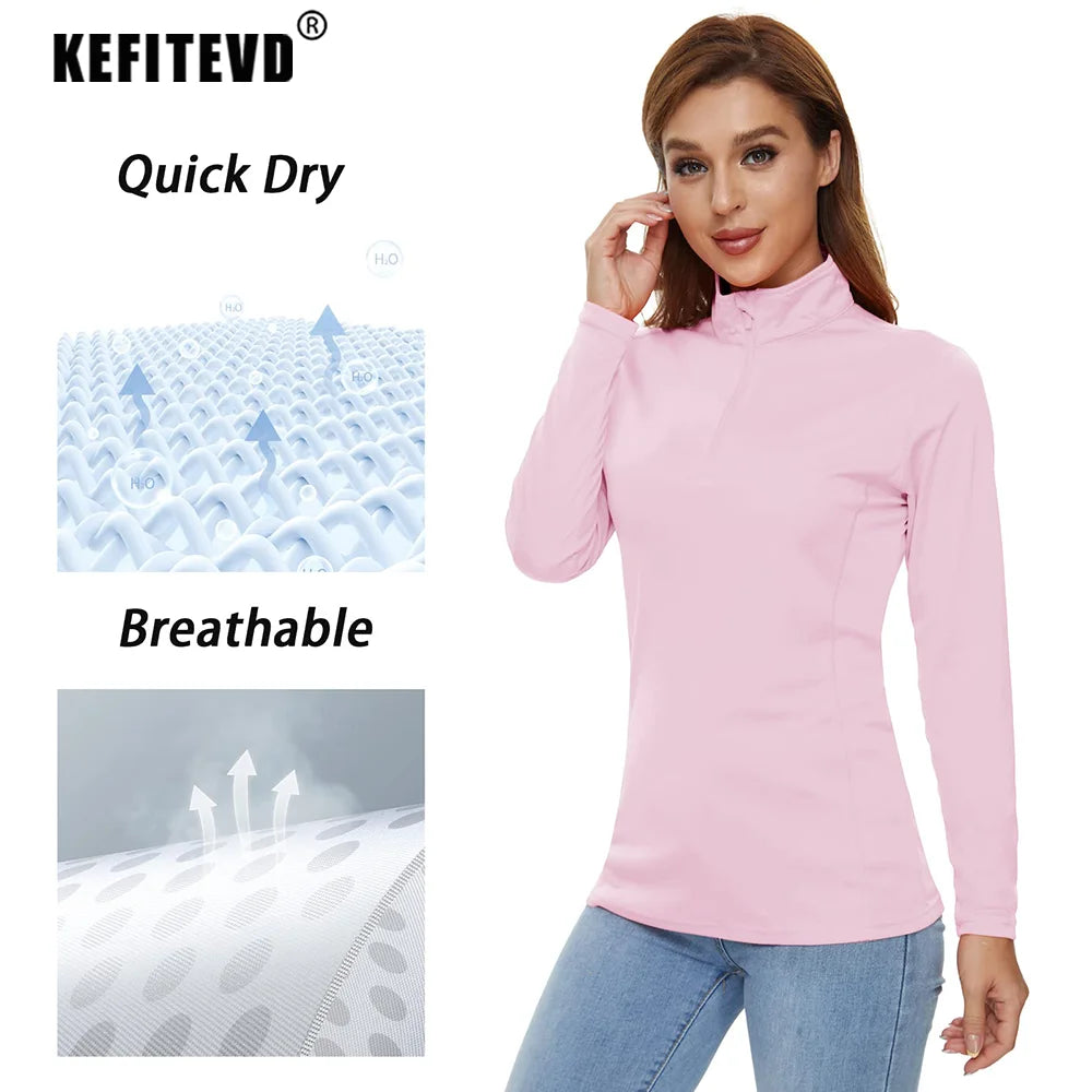 Quick Drying Women's Long Sleeve Outdoor Shirts