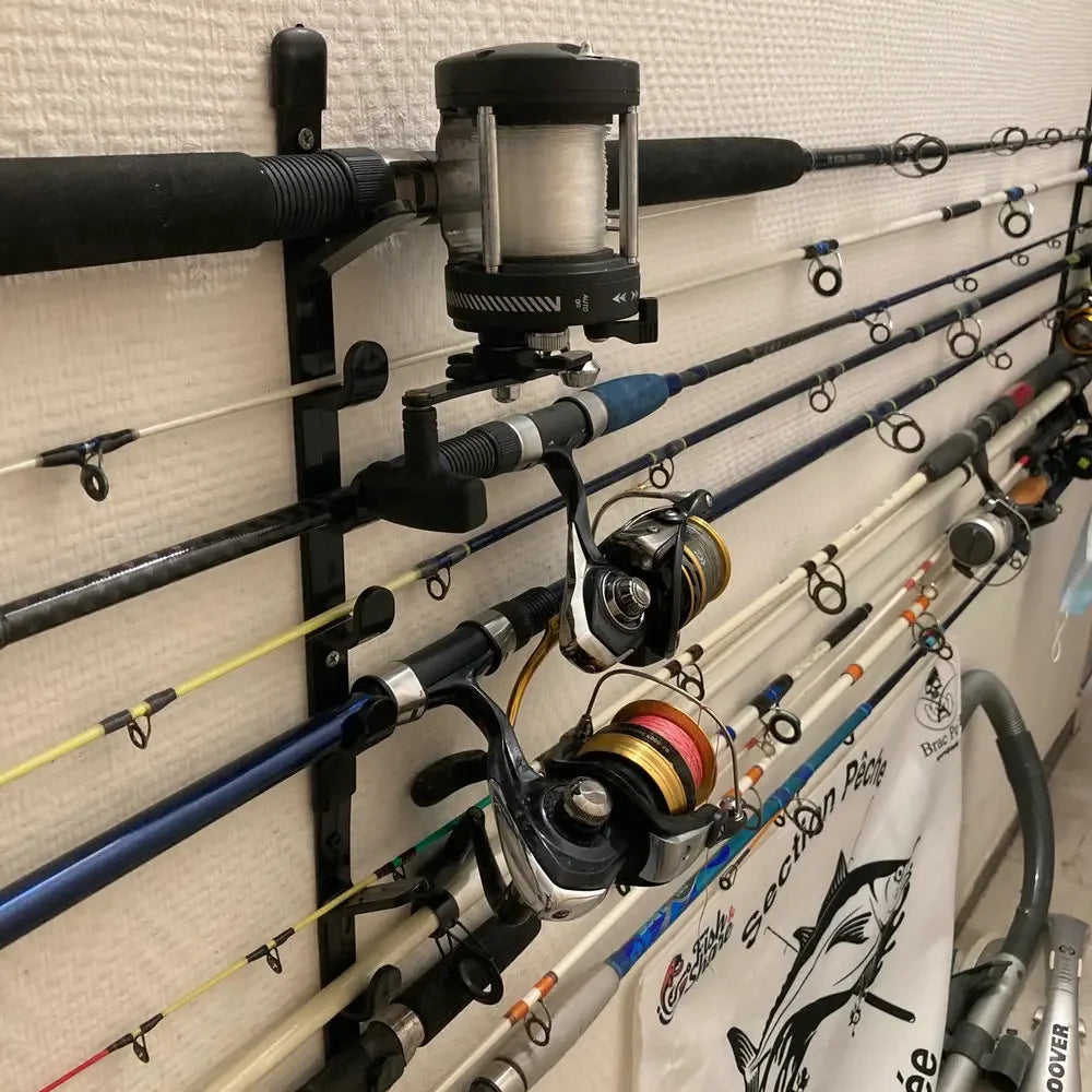 Fishing Rod Wall Storage Bracket for 5 Rods